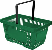 Winkelmandje 20 liter - groen - 1 handvat - 10 stuks