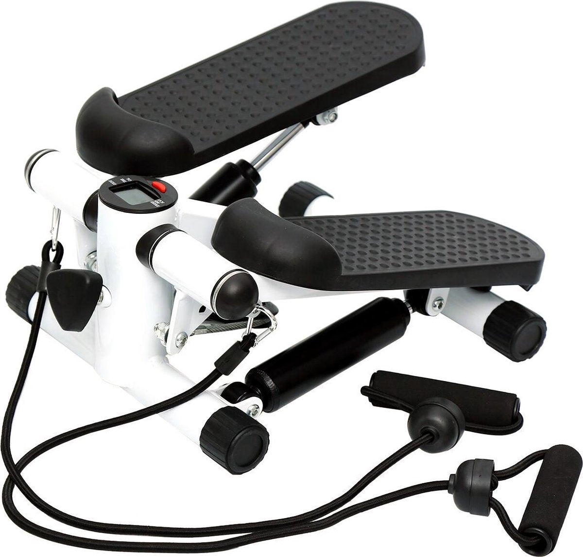 BrightWise® Stepper Inclusief Weerstandskabels - Stepper fitness - Mini stepper - Stepper fitnessapparaat - LCD-scherm