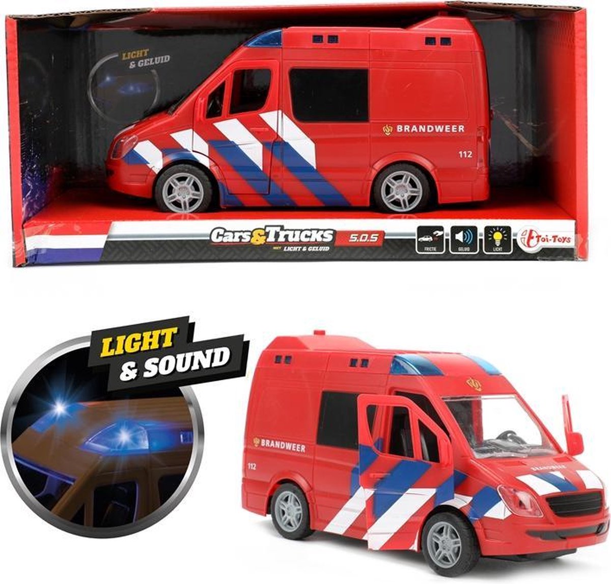 Brandweerwagen / brandweerauto met Licht en Geluid
