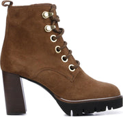 Maripe Vrouwen Suède  Desert boots / Laarzen / Damesschoenen 29201 - Cognac - maat 41