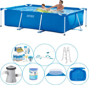 Intex Frame Pool Rechthoekig 260x160x65 cm - 8-delig - Alles in 1 Zwembad Pakket