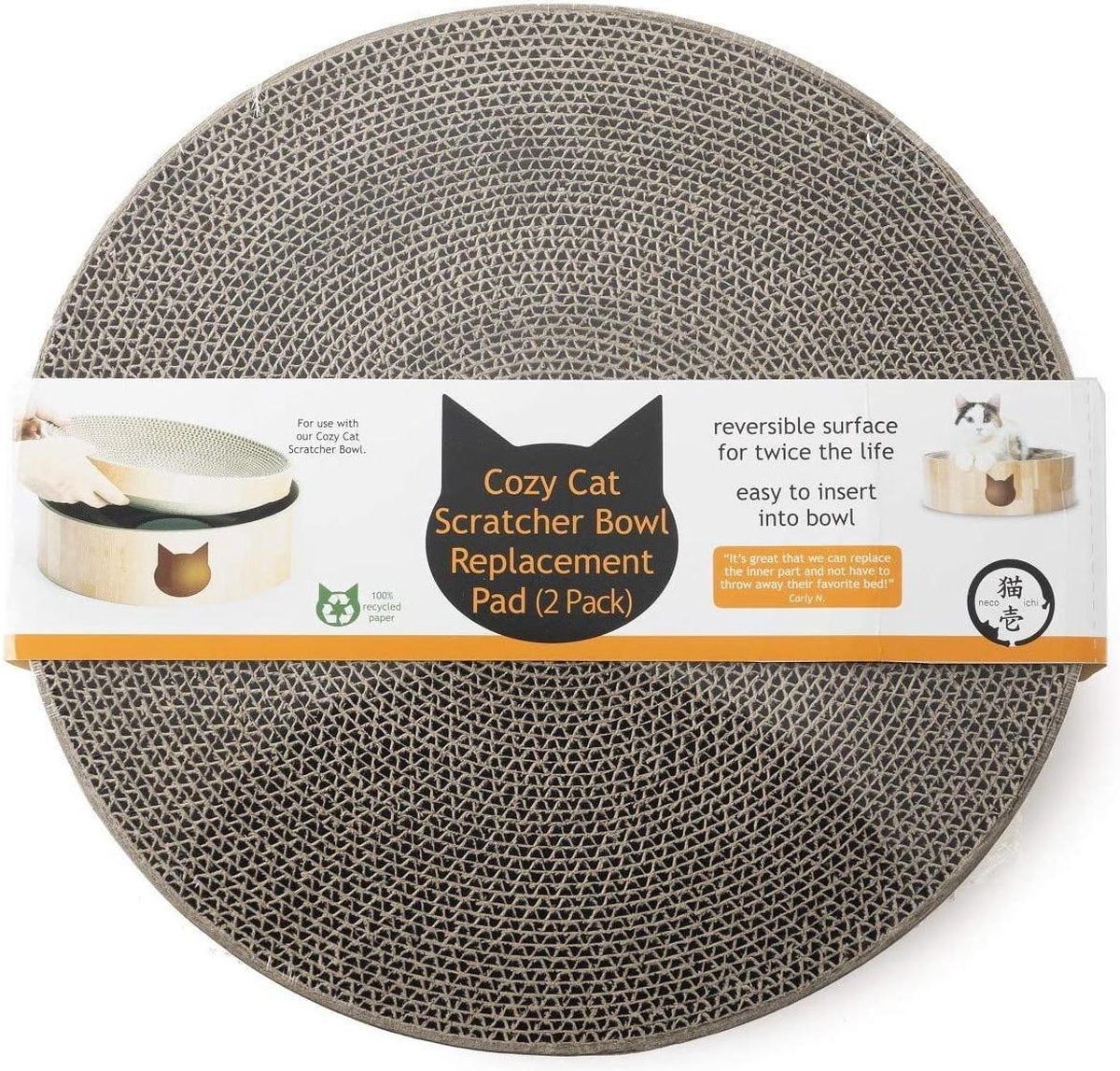 NECOICHI Fijne krabschaal met vervangbare pads (2-pack)