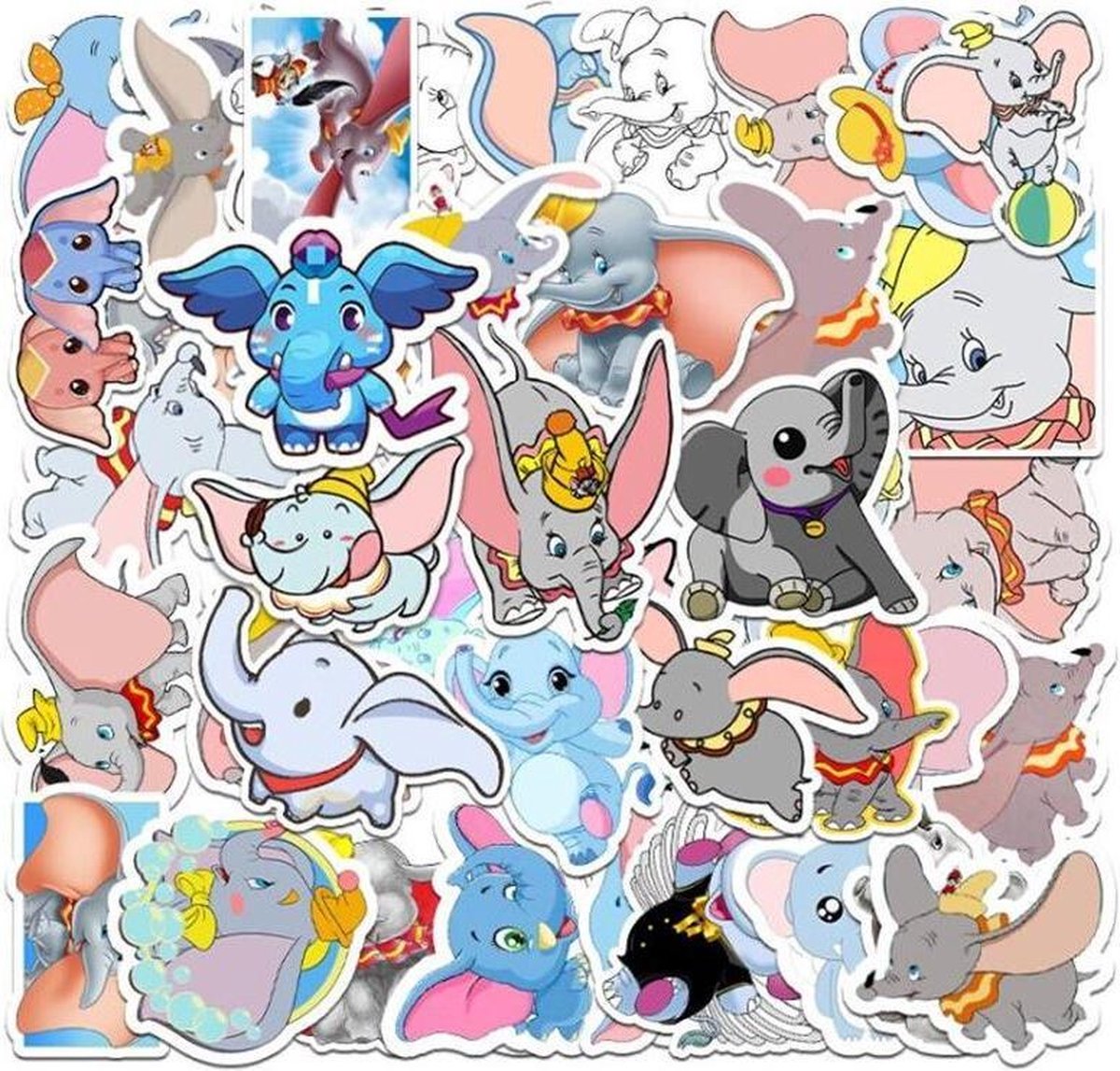 50 stuks stickers Dombo 4 tot 8 cm