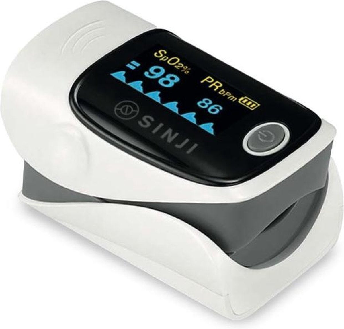 Sinji Pulse Oximeter - Saturatiemeter met Hartslagmeter  - Met Draagkoord  - Voor Thuis en Professioneel Gebruik
