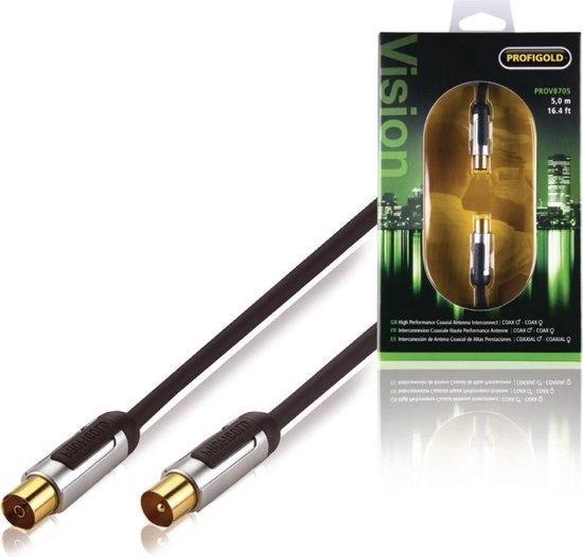 Profigold - Coax Kabel - zwart - 2 meter