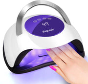 LifeGoods 120W LED Nageldroger UV Lamp - Voor Gelnagels en Nagel Gellak - 36 LEDs - Wit/Paars