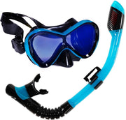 Atlantis Abaco - Snorkelset - Kinderen - Zwart/Aqua met UV lens