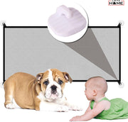 LotaHome®  - Oprolbaar Hondenhek - Babyhekje - Veiligheidshek - 110 x 75 cm - Opvouwbaar - Hondenhekje - Deurhekje - Traphekje zonder boren - Veiligheidshek - Kind - Kleuter - Puppy hekje - Zwart