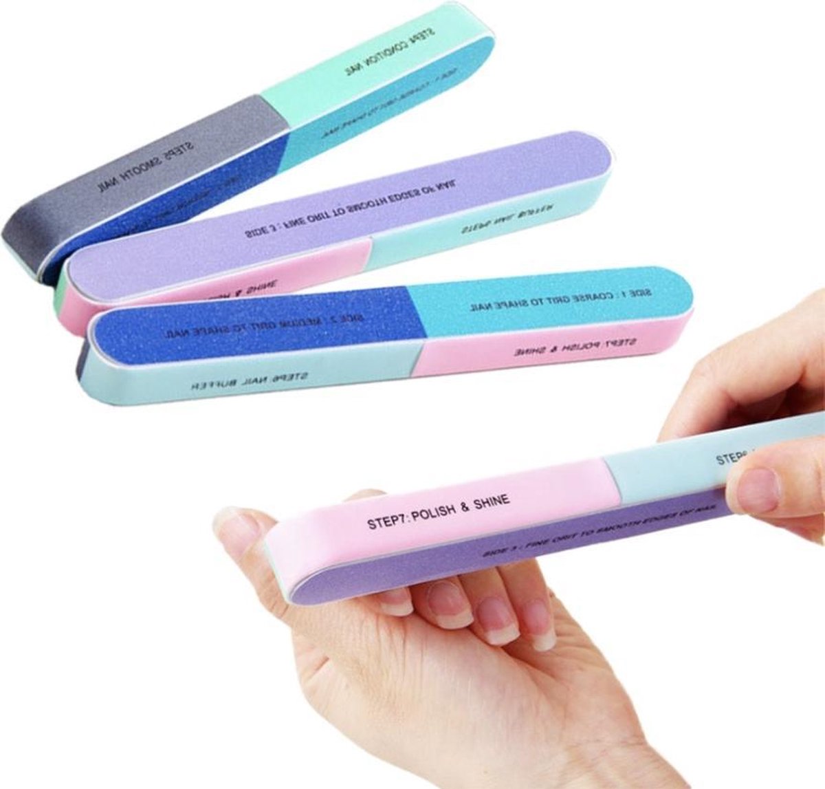 GUAPÀ - Nagel Polijst Vijlen set - 6 Stappen - High Quality - 1 stuk