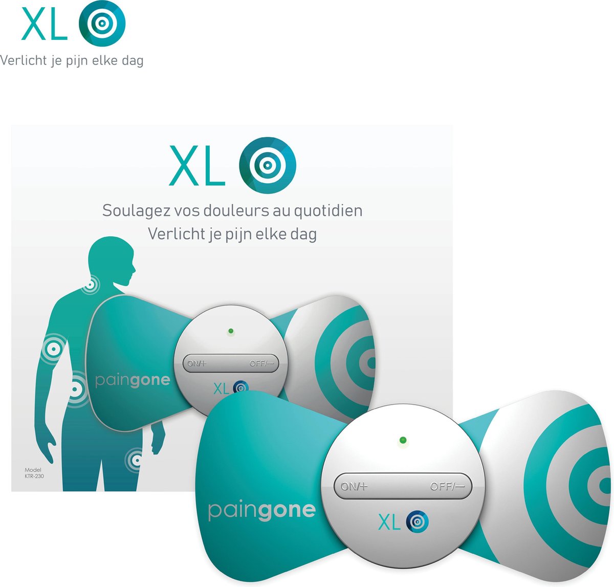 Paingone XL: TENS- elektrode om de pijn te verlichten