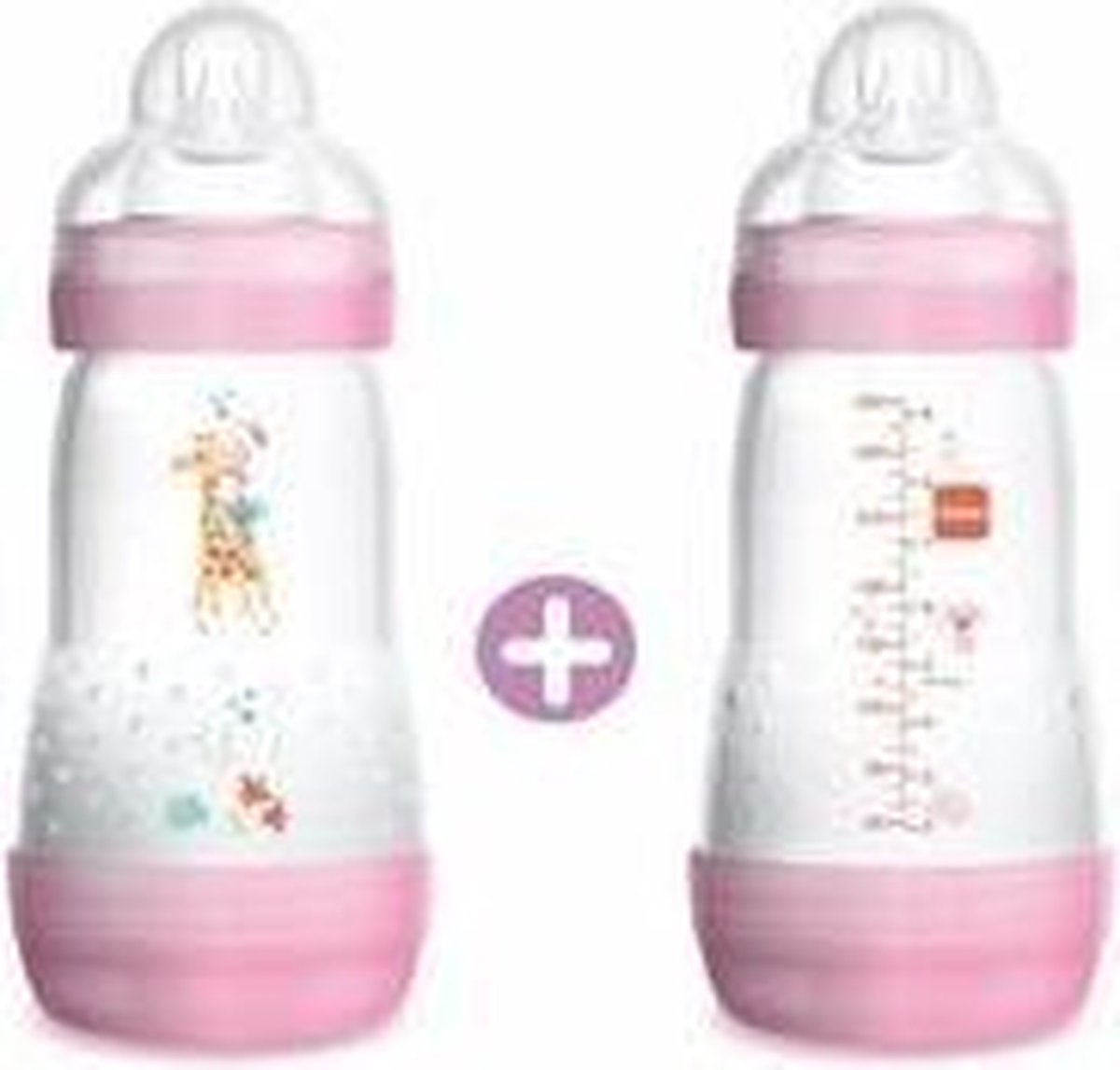 MAM 2x 260ml ANTI-COLIC ZUIGFLES speen vanaf 0 jaar Roze