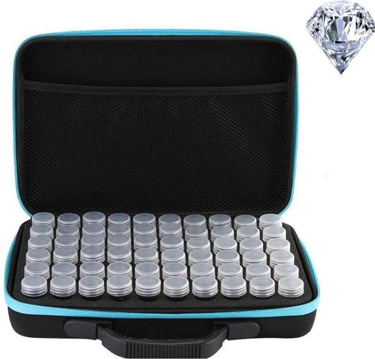Diamond Painting Volwassenen - Sorteerdoos - Koffer 60 - Assortiment doos - blauw