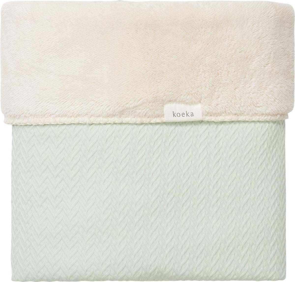 Koeka - Babydekentje - Stockholm teddy - 75x100 - Misty Mint Natural Teddy