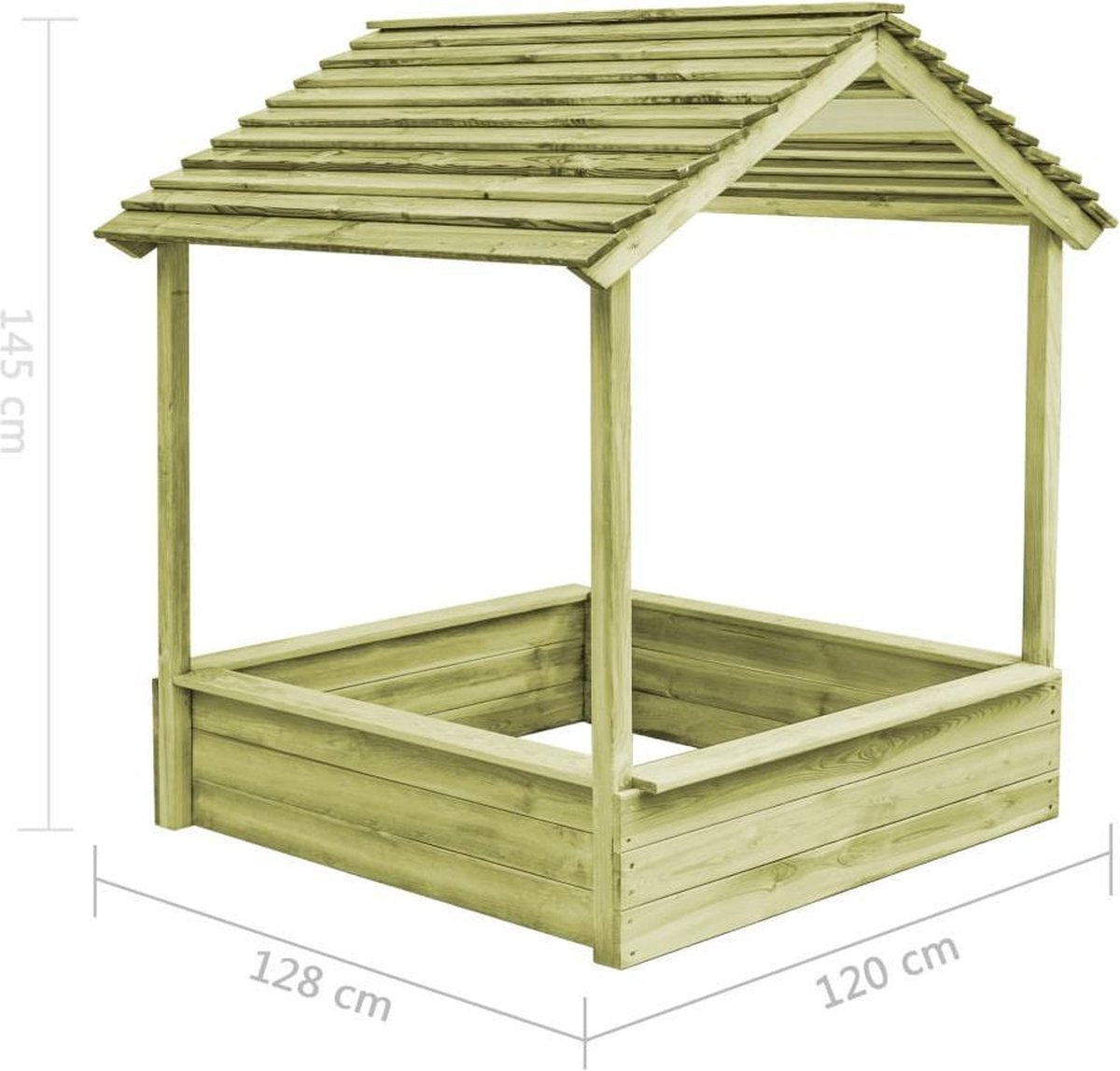 Houten Speelhuis Kinderen met Zandbak - Speelhuisje Buiten - Speelhuisje Tuin - Tuinhuisje Kinderen