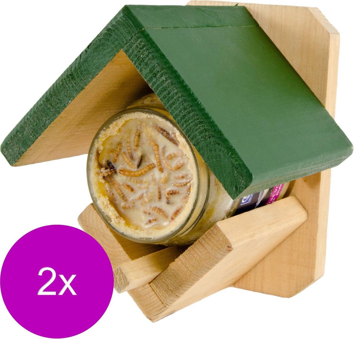 Wildbird Cadeaupakket Pindakaashuisje - Voersilo - 2 x per set Houder/Pot