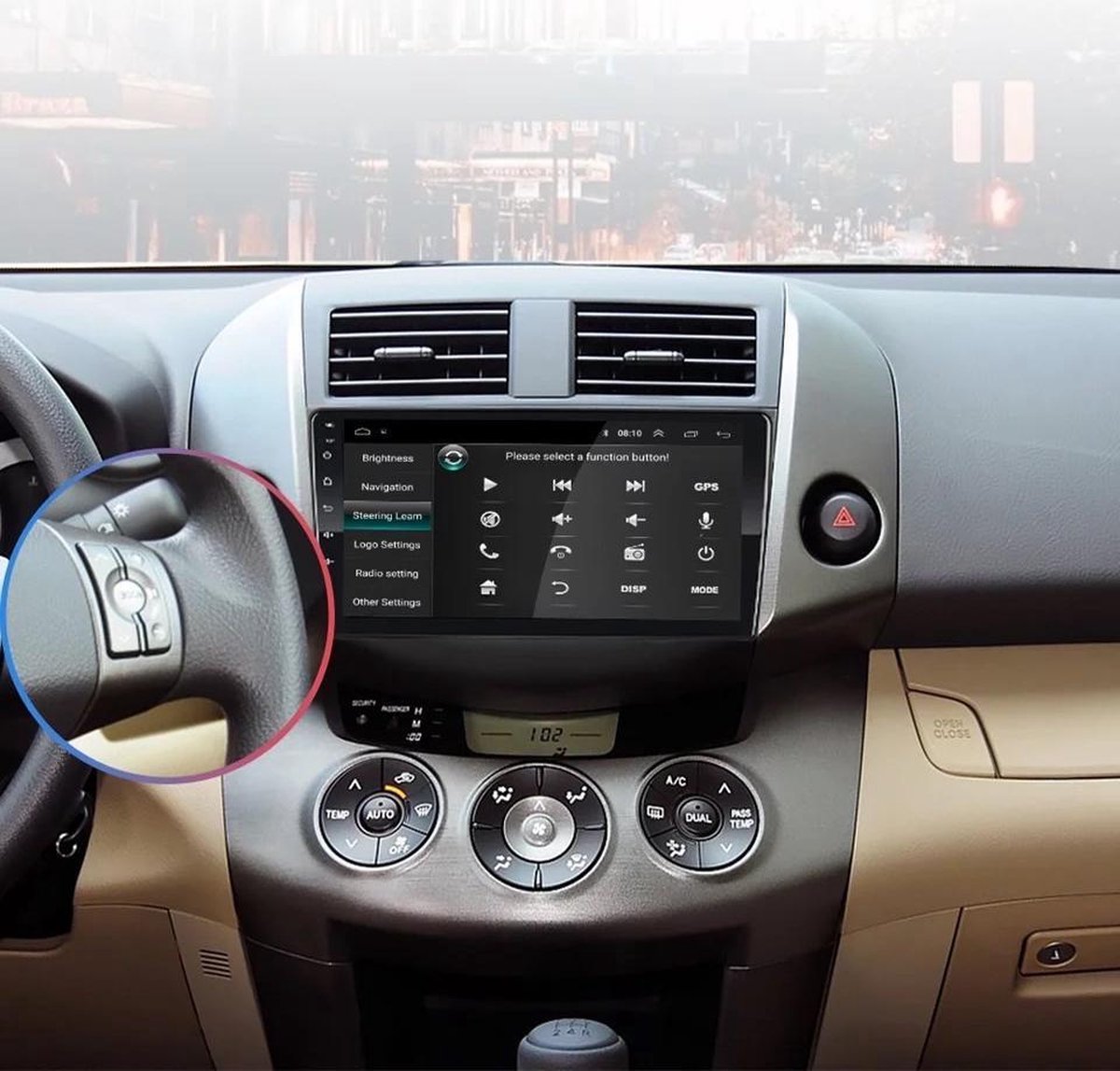Toyota Rav4 2006-2013 Android 10 navigatie en multimediasysteem bluetooth usb wifi