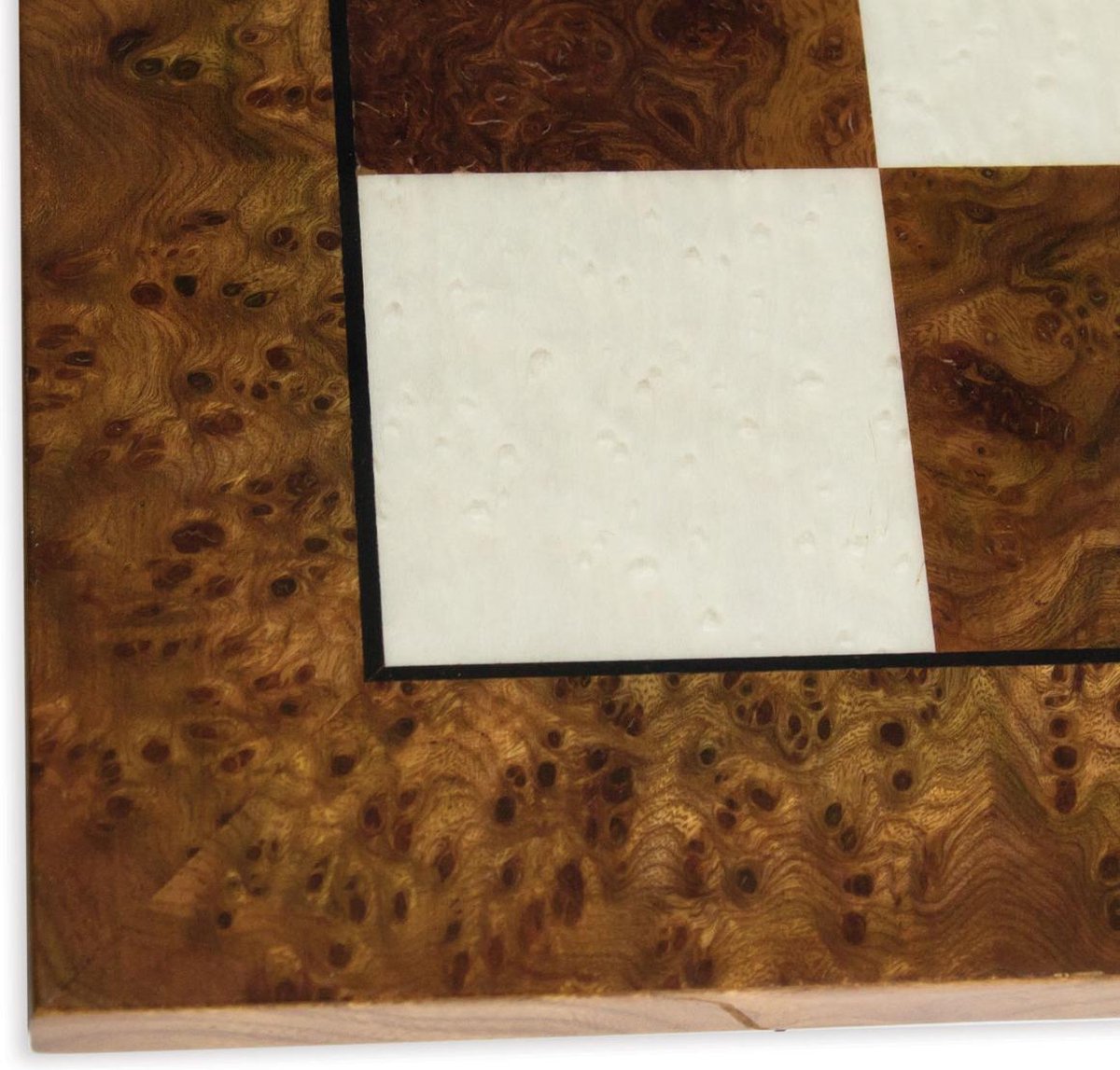 Luxe schaakset - Handbeschilderde Kruisvaarders schaakstukken + houten schaakbord - 66 x 66 cm