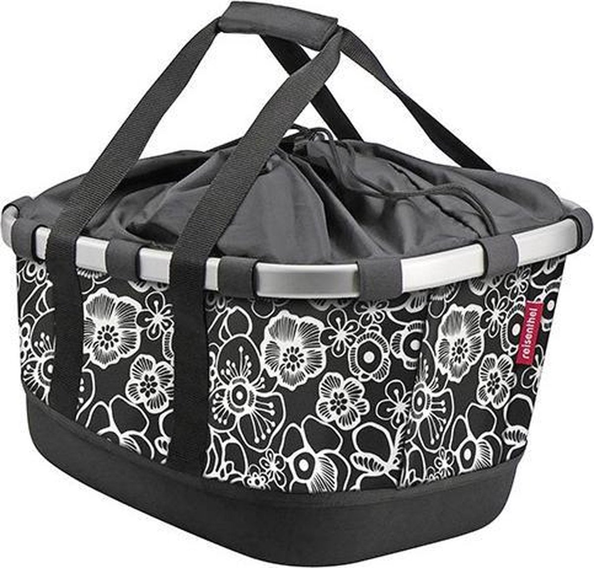 Klickfix Fietsmand GT Fleur Black voor Racktime