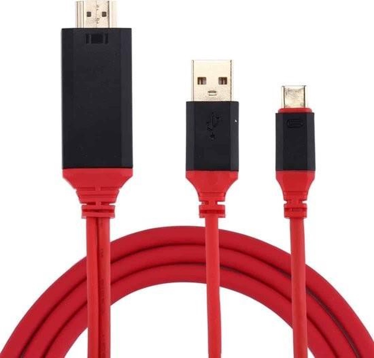 Garpex® USB C en USB C Grafische Video Extender naar HDMI-Smart 4K Power Charge Converterkabel - 2meter