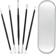 MMOBIEL 5 in 1 Comedonenlepel Set Blackhead Mee-eter Acne Puisten Verwijderaar