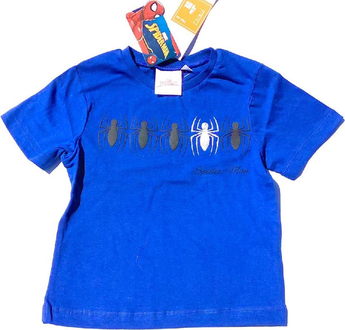 Marvel Spiderman t-shirt -  Spiders - blauw - maat 122/128 (8 jaar)