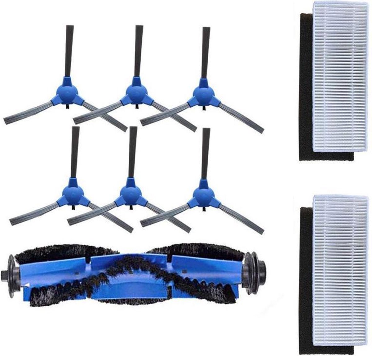 Reserve Onderdelen Voor Eufy By Anker Robovac 11S/30/30C/15C - HEPA Filter / Borstel / Zijborstel Set - 9 Delig
