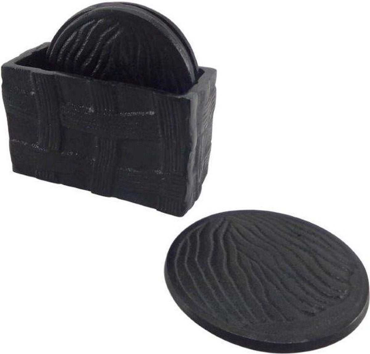Deco4yourhome - Onderzetter - Set - 6 stuks - Black Antique - Zwart