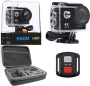 EKEN H9R+ ACTION Camera 20MP 4K ULTRA HD waterproof met WiFi & Afstandsbediening veel extra's en hardschalige opbergkoffer
