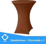 Statafelrok Luxe Bruin x 1 - Statafel Tafelrok - Statafelhoes - Stretch –  ∅80 x 110 cm – geschikt voor Horeca Evenementen | Sta Tafel Hoes | Statafel | Staantafelhoes | Cocktailparty | Trouwerij | Sta-tafel rok