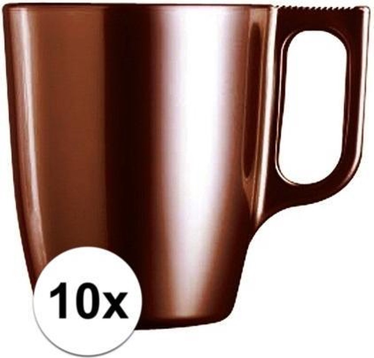 10x Bruine koffie bekers/mokken 250 ml