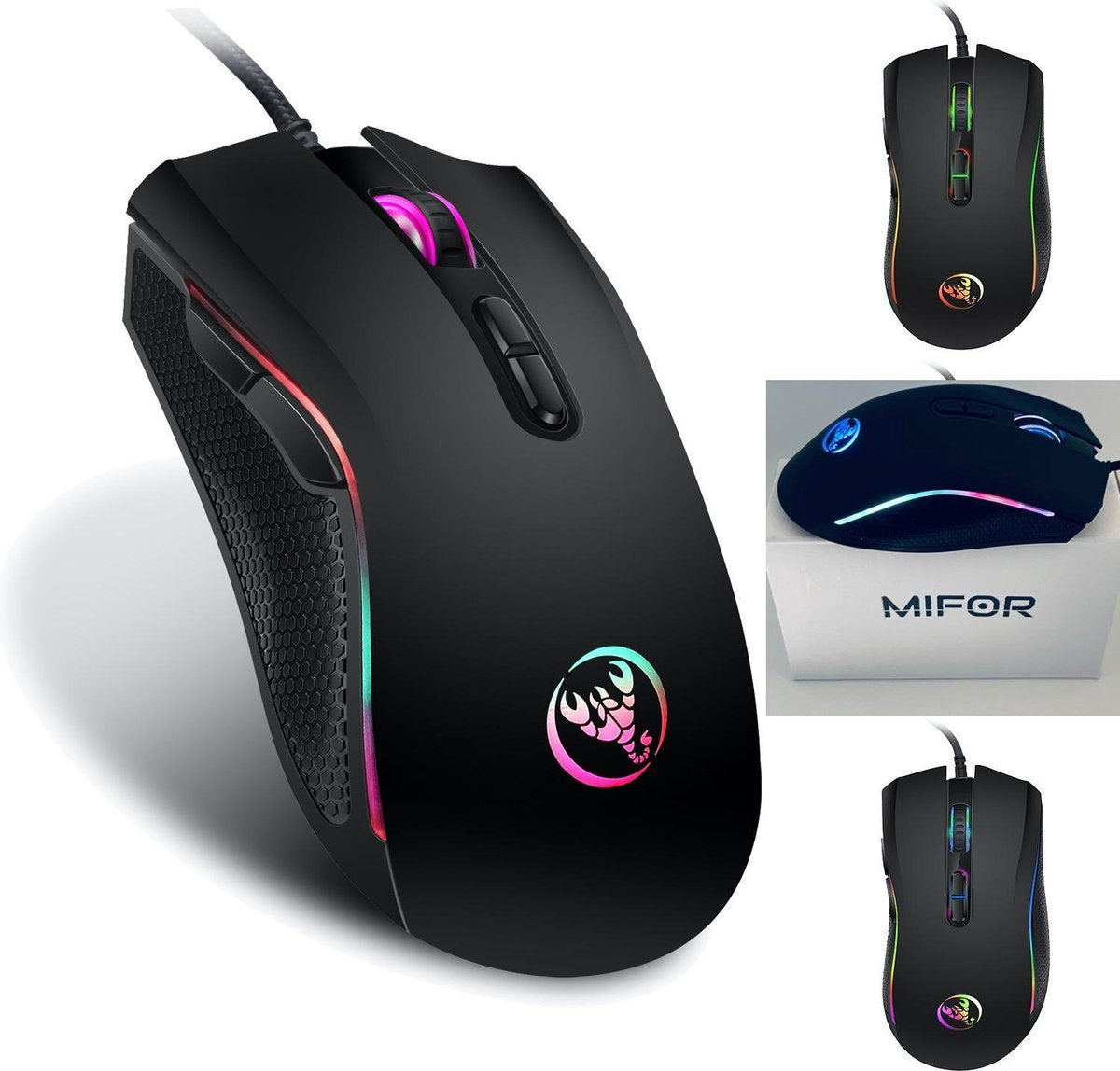 MIFOR® LUXE RGB Gaming Muis - Kleurverandering- Snelle gamers - Gaming mouse MultiColor