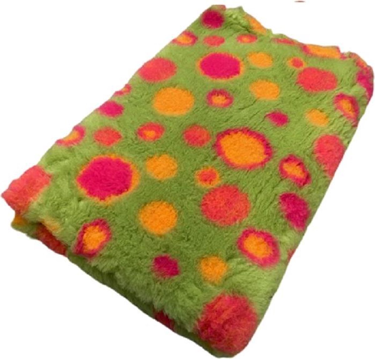 2 Stuks - Vetbed - Dierenmat - Dierenkleed - Hondenkleed - Circles Groen Roze Oranje - latex anti-slip 75 x 50 cm - Machine wasbaar