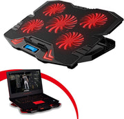 Greenure laptop koeler - cooling pad - cooler - laptophouder - standaard - tot 17 inch - verstelbaar - rood