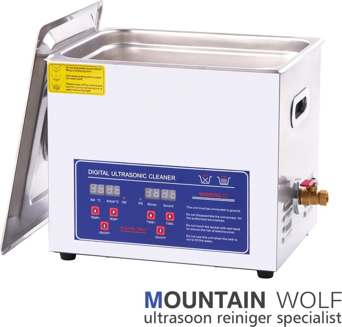 Ultrasoon reiniger 10 Liter - 10L (Ultrasoonbad - Reinigingsbad - Ultrasone Reinigingsmachine - Trilbad - Carburateur Ultrasoonbak - beste Ultrasonic Cleaner - groot Reinigings bad - grote bak - injectoren apparaat)