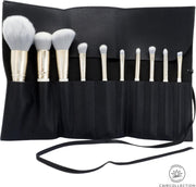 CAIRSKIN Tiffany Mint 10 Make-up Kwasten Set inclusief Beauty Brush Roll (Makeup Bag)