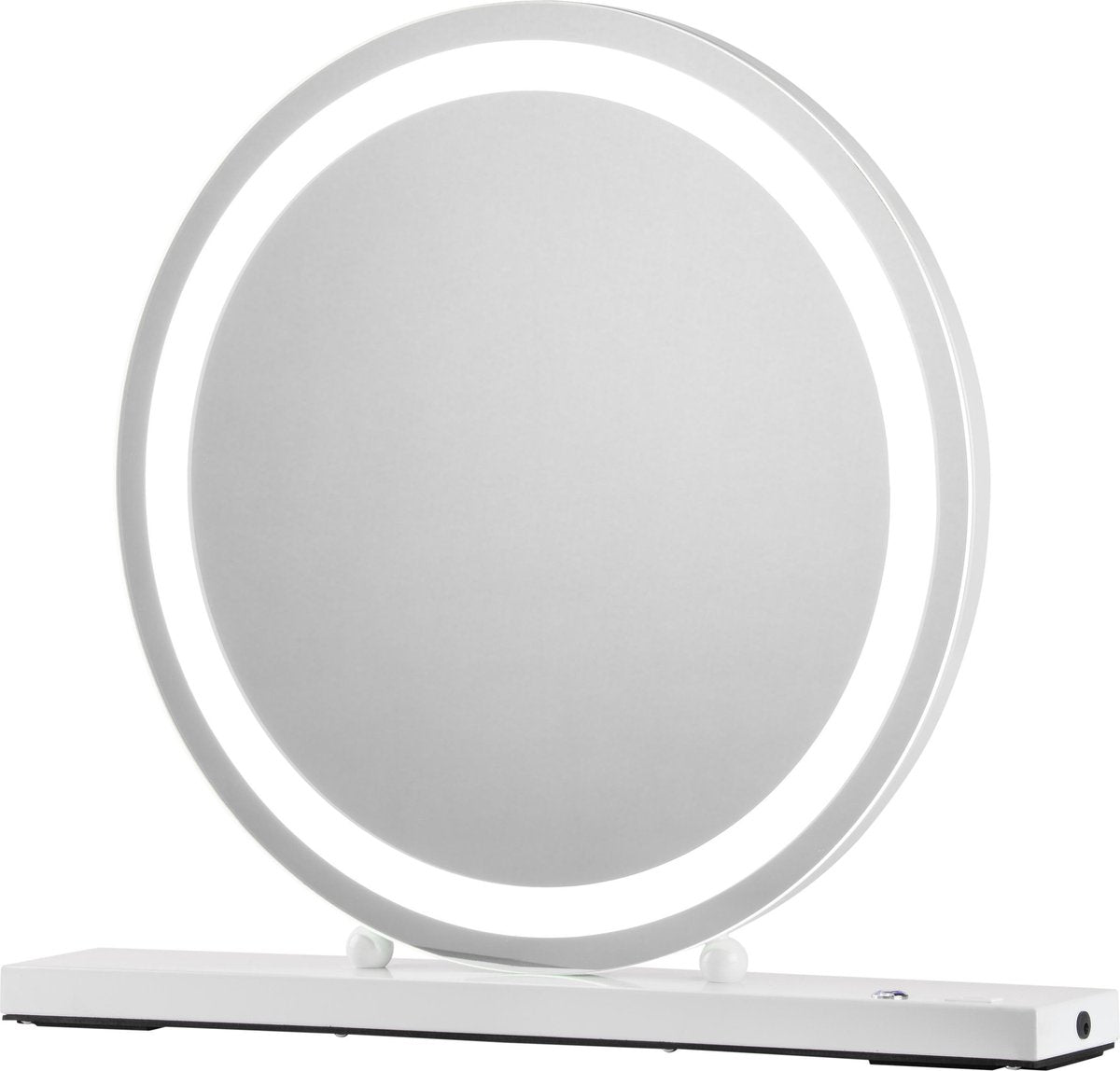Nuvoo Make-up Spiegel - Visagie Spiegel - Hollywood Spiegel - Diameter 50cm - 3 Licht Tinten - Dimbaar - USB Telefoonoplader - Wit