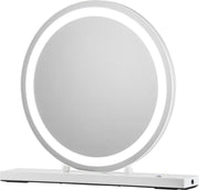 Nuvoo Make-up Spiegel - Visagie Spiegel - Hollywood Spiegel - Diameter 50cm - 3 Licht Tinten - Dimbaar - USB Telefoonoplader - Wit