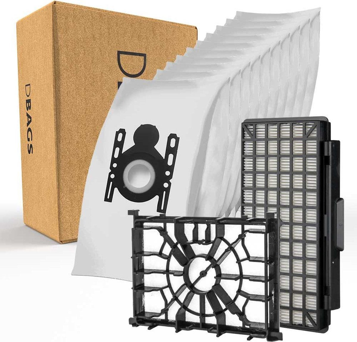 DBAGS Bosch Stofzuigerzakken In'genius / Ingenius ServiceBox Filters ( 10 Stofzuigerzakken + 1 Motorfilter + 1 HEPA uitblaasfilter )