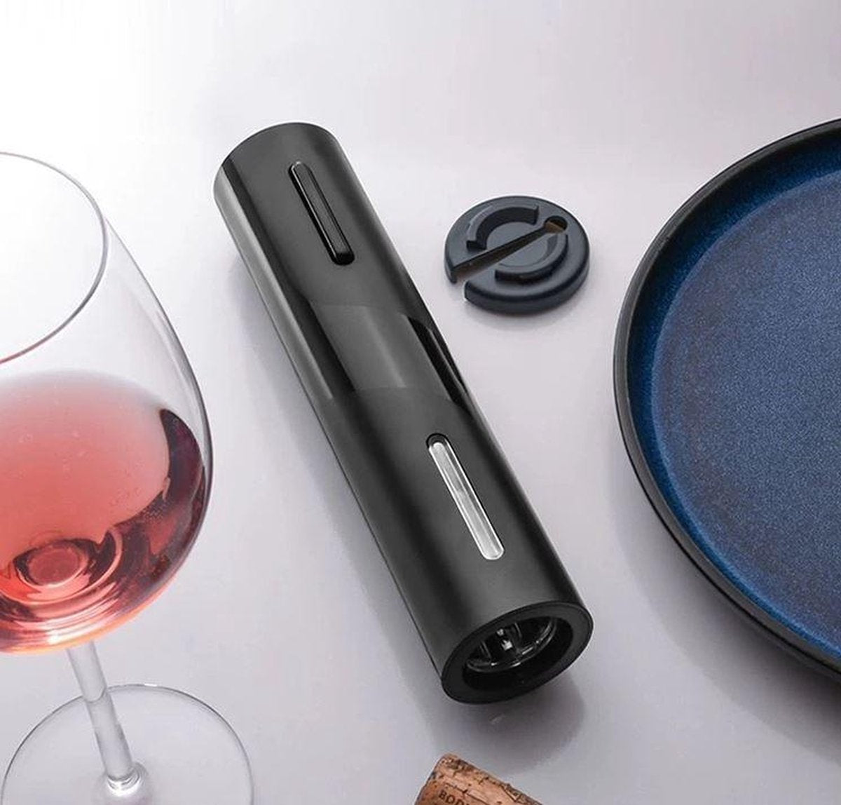 RSQUAD® - Elektrische kurkentrekker - Oplaadbare Wijnopener - Foliesnijder - Automatische Kurkentrekker - Wijnfles Opener - Inclusief USB Kabel
