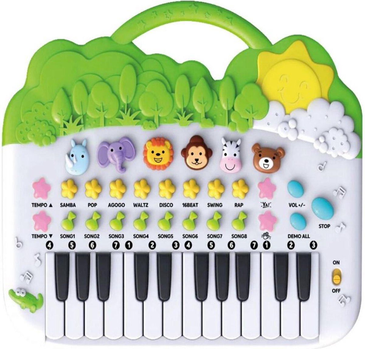 Dierenpiano - Muziek piano - Dieren - vanaf 12 maanden - Jungle Piano