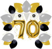 e-Carnavalskleding.nl Feestversiering pakket 70 jaar | Versiering 70e verjaardag | 70 jaar feestversiering pakket compleet | Leuk pakket met feestartikelen voor de 70e verjaardag Small