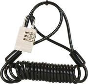 Dresco Spiraalslot/Kabelslot 150cm ø4mm cijferslot - Zwart