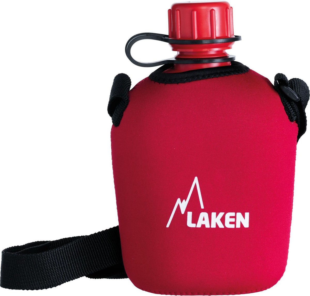 Laken Veldfles - rood/zwart