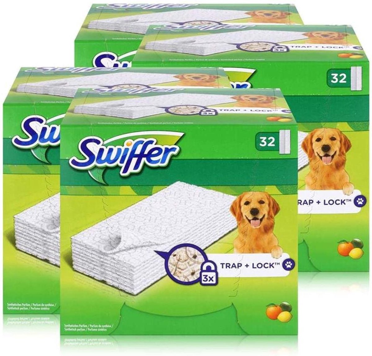 Swiffer droge vloerdoekjes - Voordeelverpakking - 4x32 Navullingen