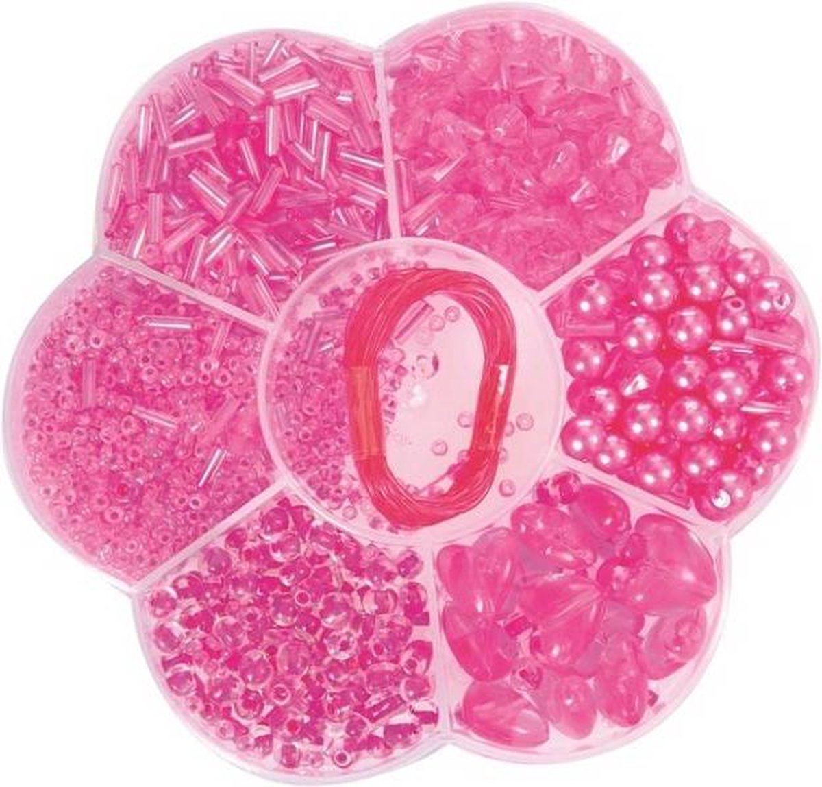 Egmont - Kralen - In bloemendoosje - Roze