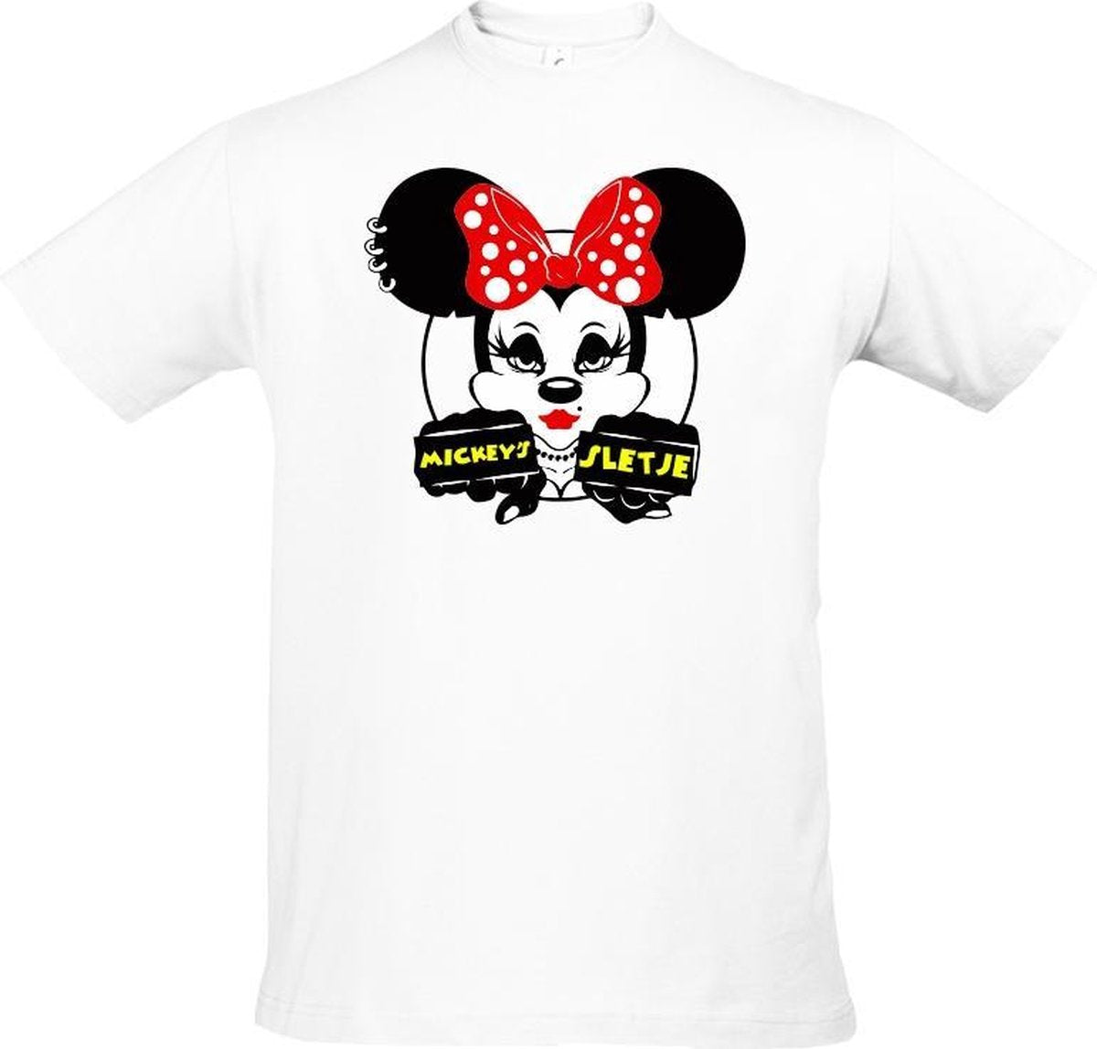 T-shirt Mickey Mouse Sletje - Tinkerbell - Peter Pan - Disney - Thug Life - Rap - Hip Hop - Minnie - Pluto - Tekenfilm - Cartoon - Goofy - Donald Duck - Walt - Grappig