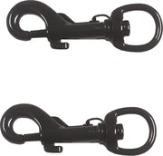 6x stuks musketonhaak / musketonhaken zwart gelakt 8