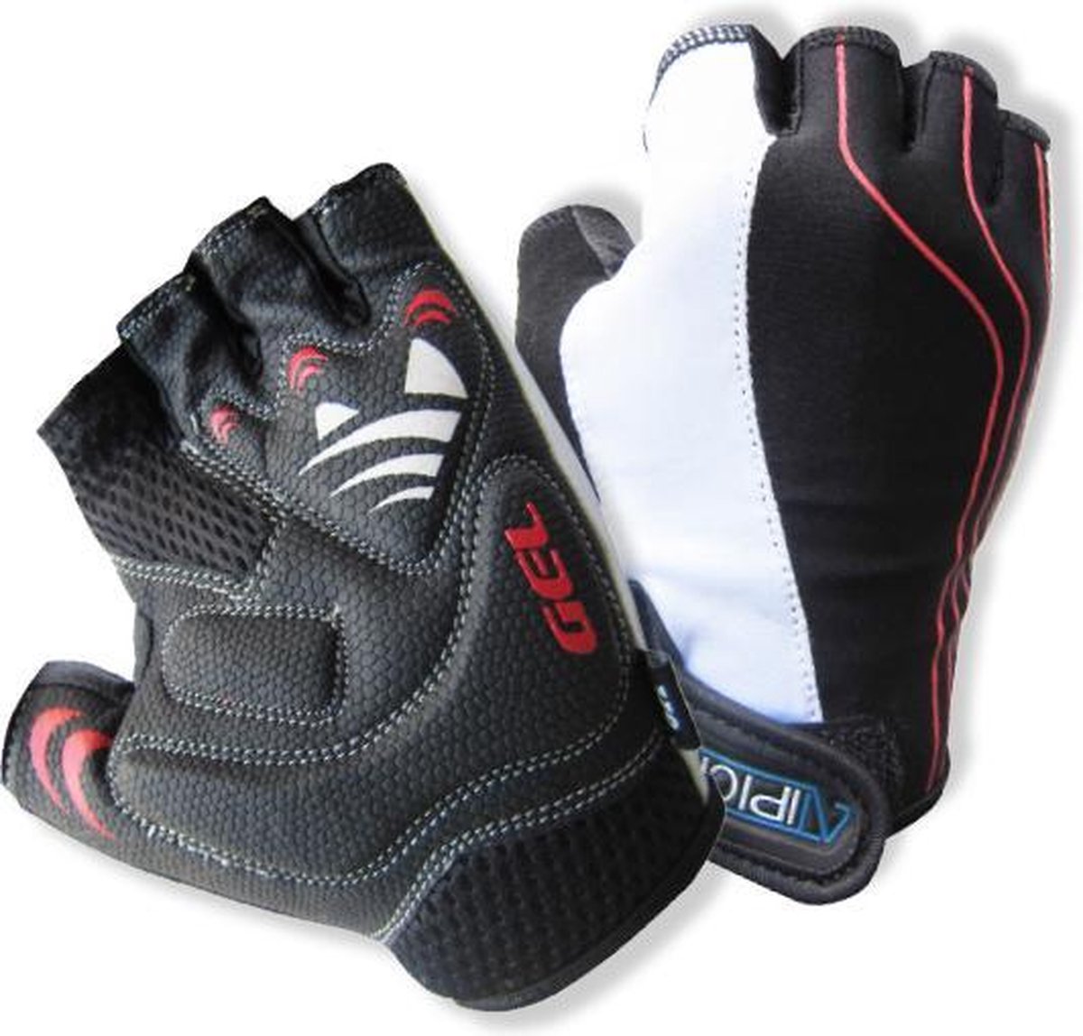 Atipick Fietshandschoenen Lycra/katoen Zwart/wit Maat Xl