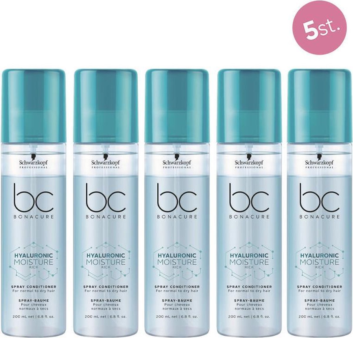 5X Schwarzkopf BC Moisture Kick Spray Conditioner 200ml