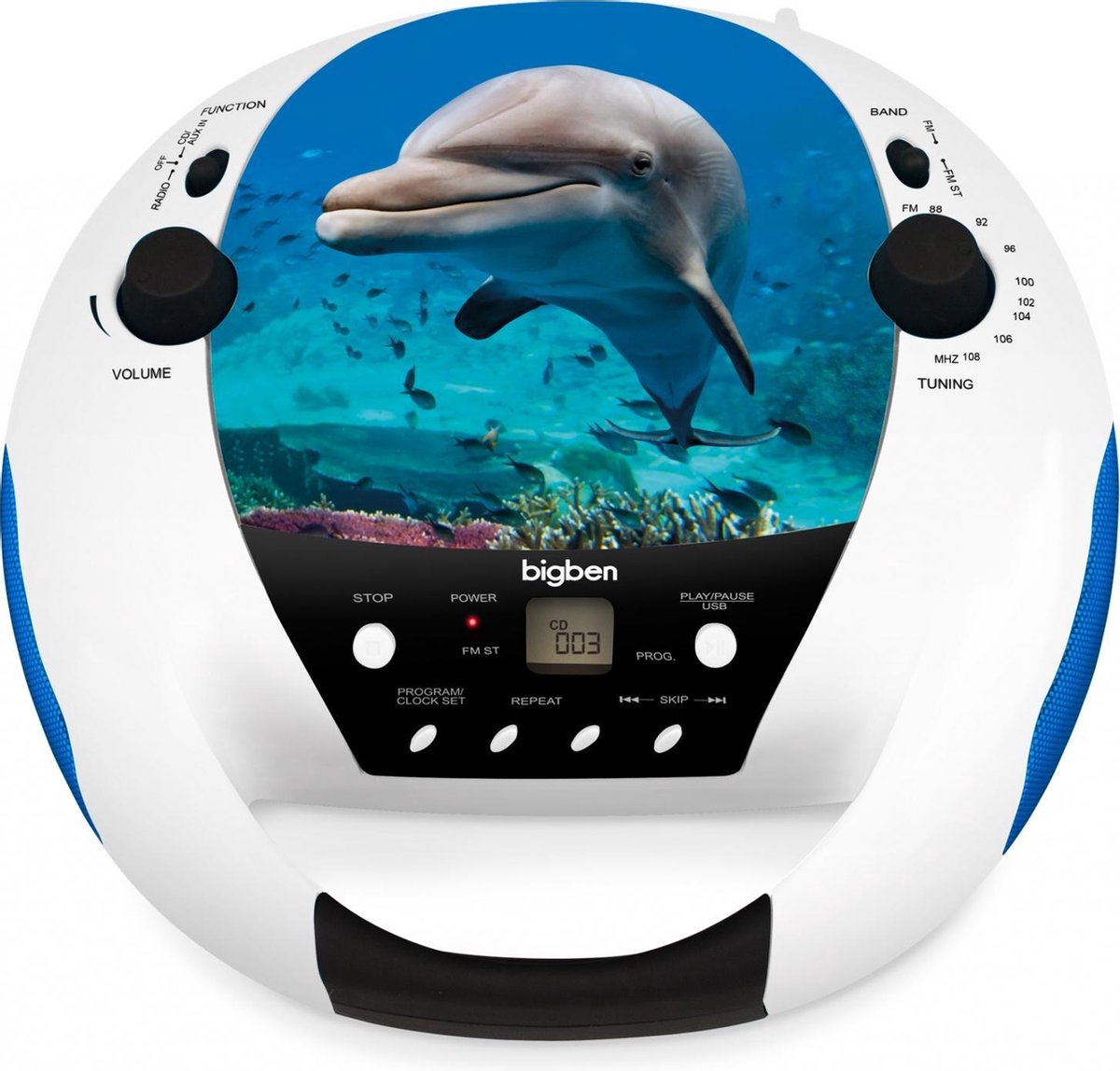 Bigben Draagbare MP3/USB/CD-Speler - Dolfijn